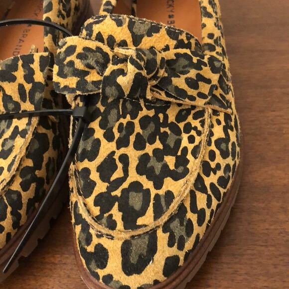 Lucky Brand Leopard Print Tamio Suede Loafer Size 7 New - Picture 6 of 11
